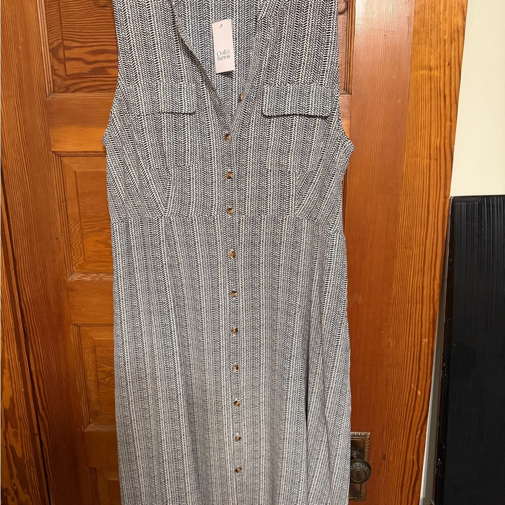 Kohl's Black and White Striped Maxi Dress